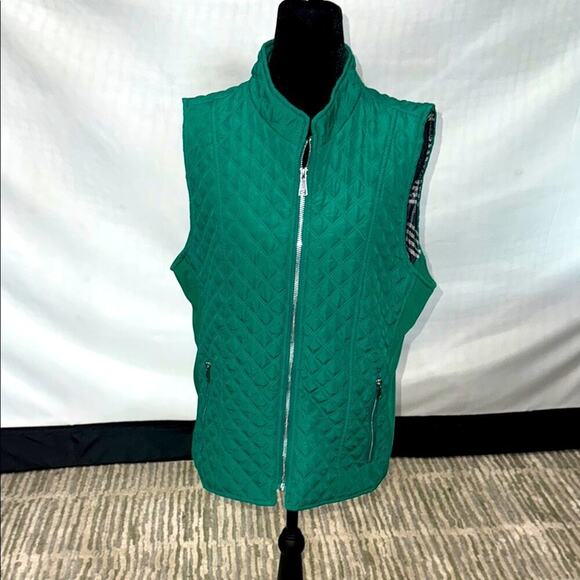 New Directions Emerald Quilted Vest - Picture 1 of 3